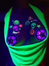 Alien/Space Glow-in-the-Dark Body Stickers-Mini - Sasswear