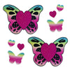 Glitter butterfly heart nipple pasties body stickers 