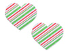 Glitz Nips Candy Striped Christmas Heart Nipple Pasties