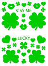 Kiss Me Lucky Clover Pasties/Body Stickers Set
