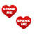spank me red glitter heart pasties