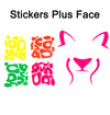 Cheetah Print Blacklight Body Stickers-40 Pk