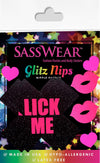 lick me neon glitter reflective pasties