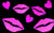 Lips/Kiss Glow-in-the-Dark Body Stickers-Mini - Sasswear