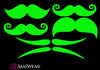 Mustache Glow-in-the-Dark Body Stickers-Mini - Sasswear