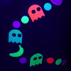 Pacman Glow-in-the-Dark Body Stickers-Mini - Sasswear