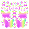 rainbow butterfly body sticker set