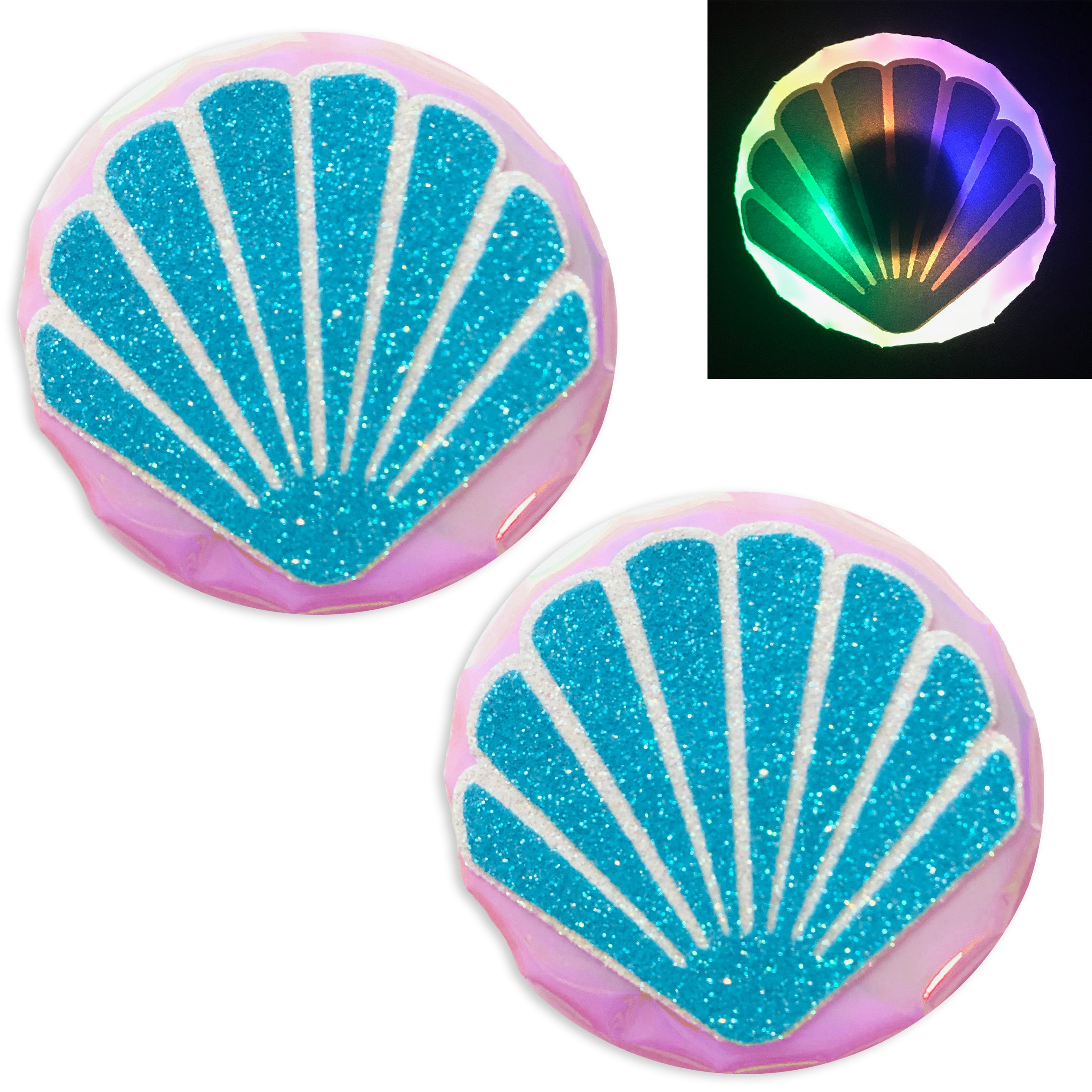 LED Nipple Pasties-Seashell Clickers by Sasswear