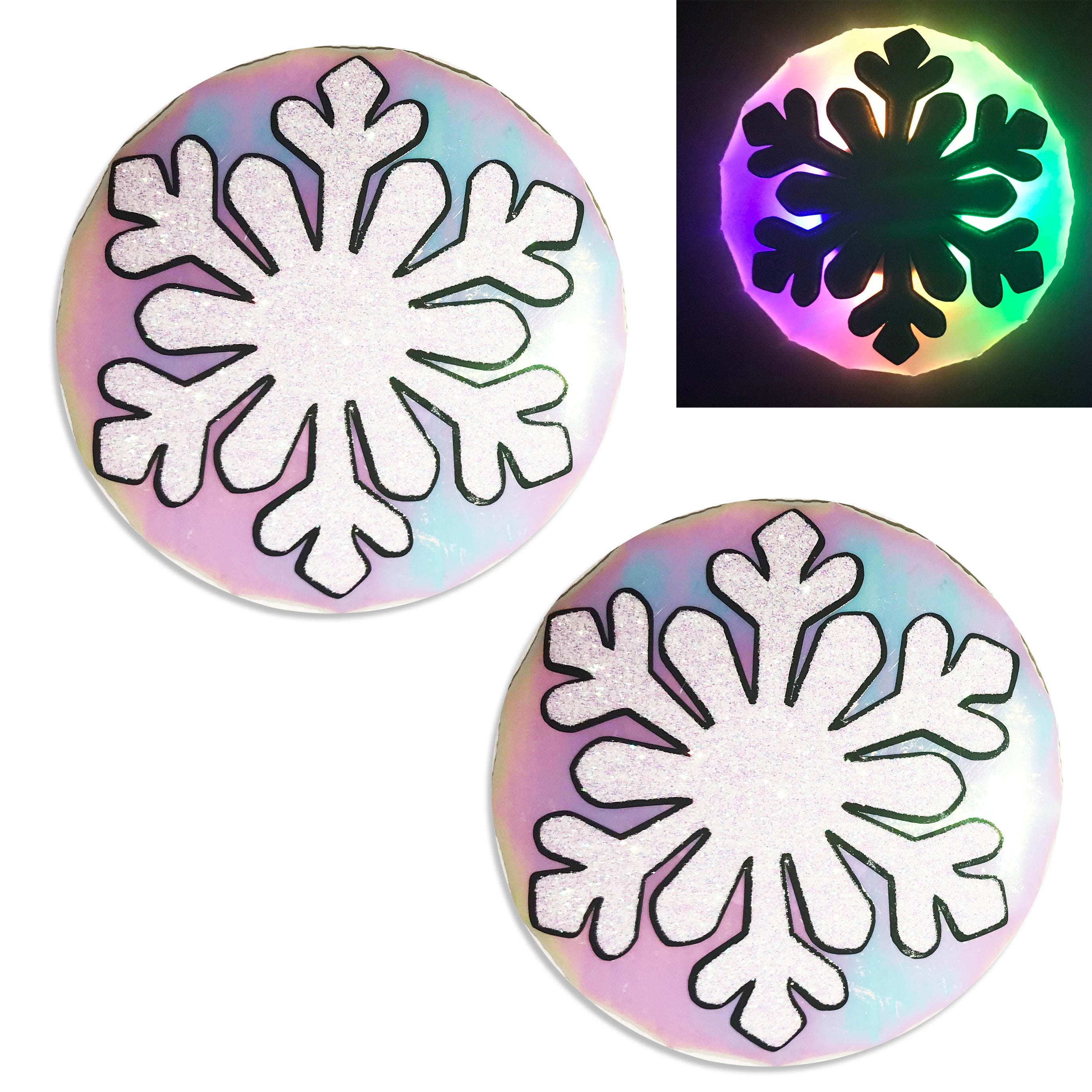 LED Nipple Pasties-Snowflake Clickers by Sasswear