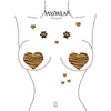 tiger stripes glitter pasties hearts paws body stickers 
