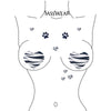 tiger king stripes glitter pasties hearts